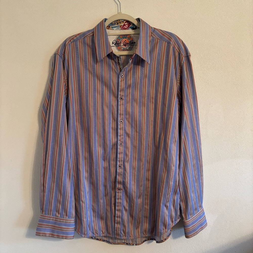 Robert Graham Striped Long Sleeve Button Down Dress Shirt